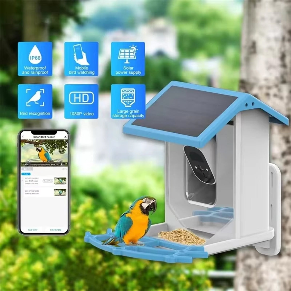 Chirpyq Intelligentes Vogelfutterhaus