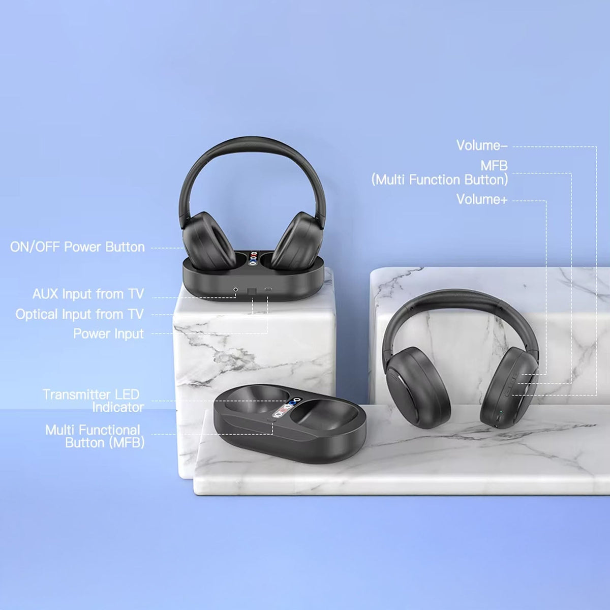 CozeTone TV Headphones