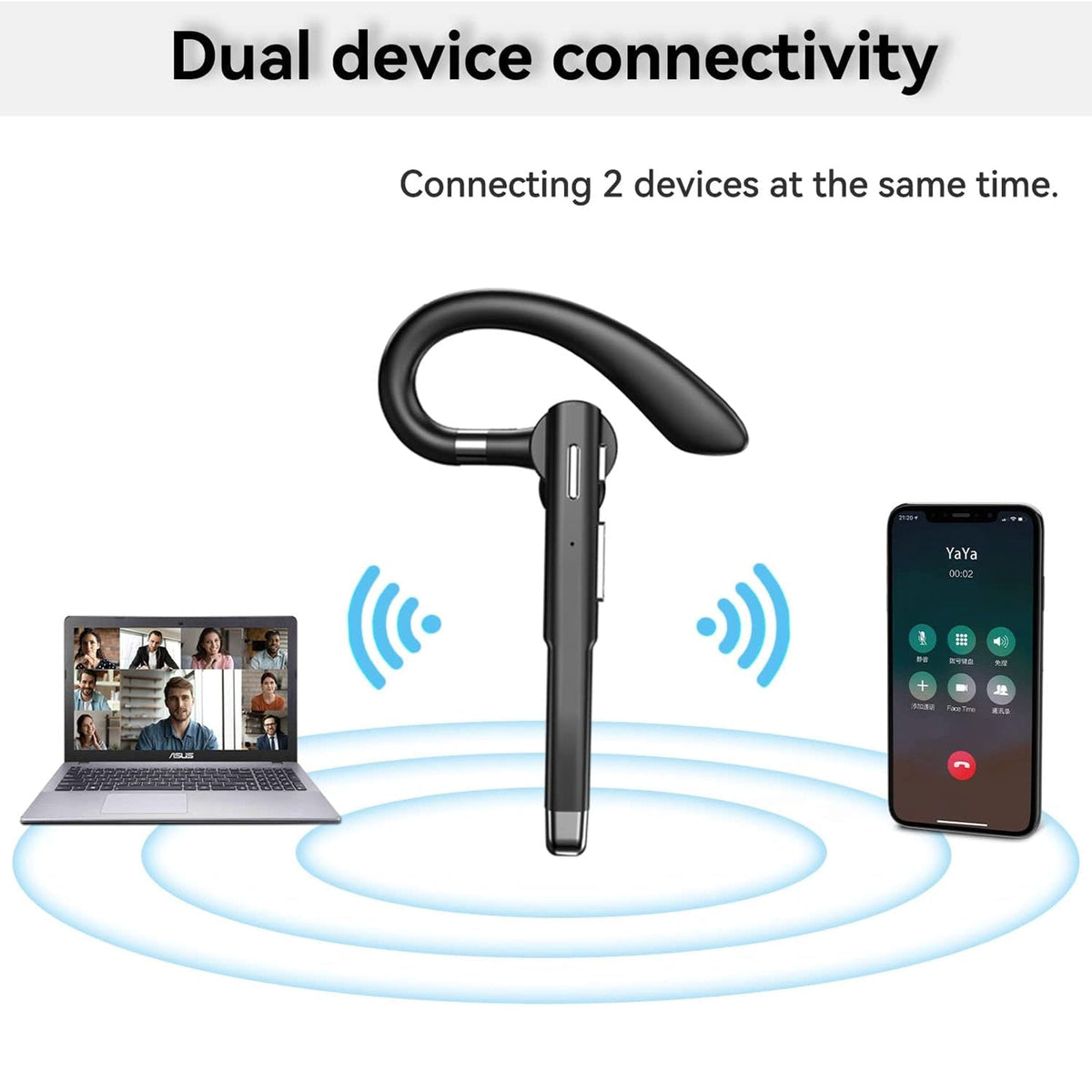 EzyTalux Hands Free Headset