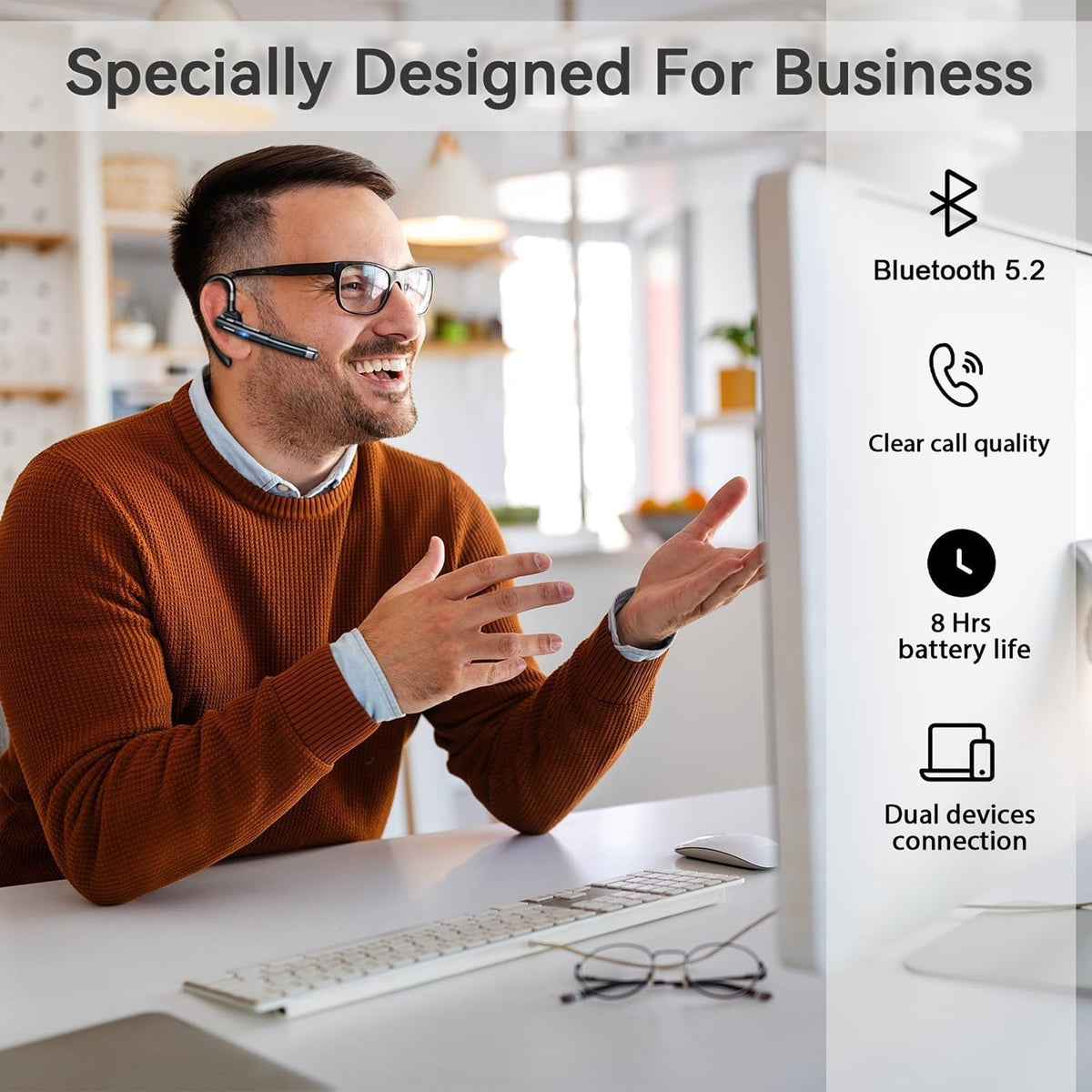 EzyTalux Hands Free Headset