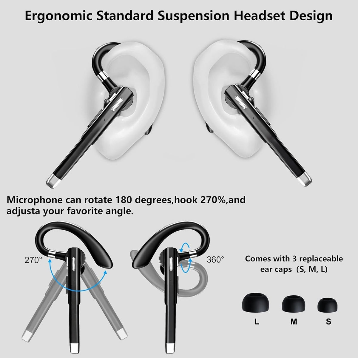 EzyTalux Hands Free Headset