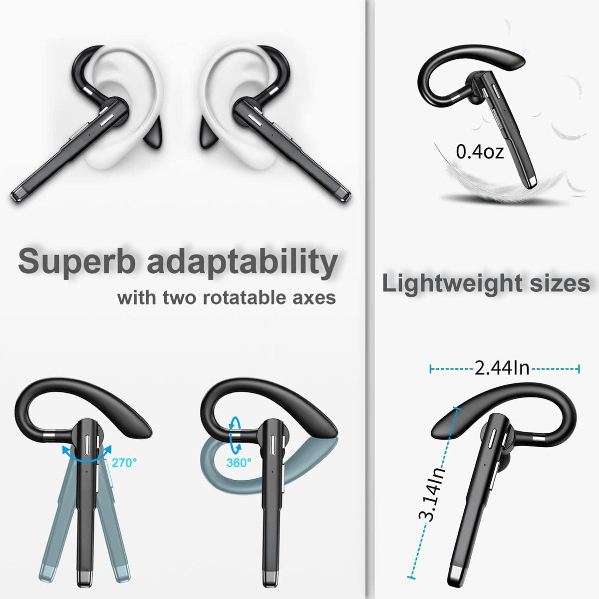 EzyTalux Hands Free Headset