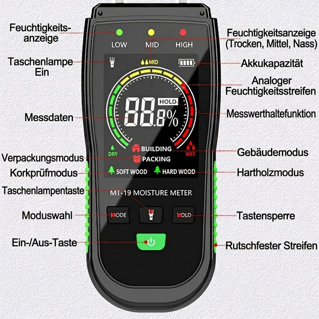 WomiTero Holzfeuchtemessgerät